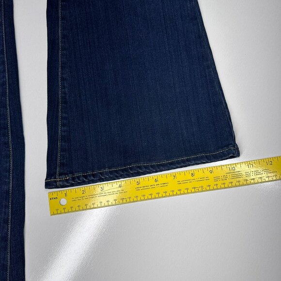 Paige High Rise Bell Canyon Women's Size 27 Dark Wash Flared Denim 34" Inseam - Picture 11 of 11